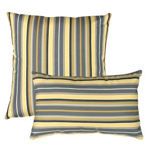 Sunbrella Foster Metallic Outdoor Throw Pillows 19x19/12x19(Choose your insert)