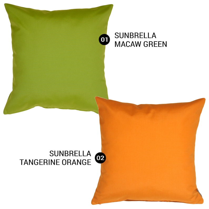 Sunbrella Outdoor 20x20 Pillows insert Included Etsy