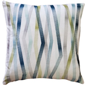 Wandering Lines Deep Sea Throw Pillow, 19&quot;x19&quot;, 14&quot;X24&quot;, 12&quot;X19&quot; (Insert Included)