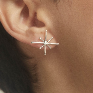 Celestial Stud Earrings, NorthStar Earrings, Sparkle Earrings, Unique Stud Earrings, Minimalist Jewelry, Star Studs, Star Point Earrings