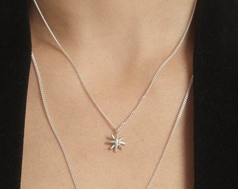 Star Necklace for Woman, Silver Star Necklace, Celestial Necklace, Celestial Jewelry, Unique Star Necklace, North Star Necklace, Modern