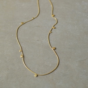 gold dot necklace long gold necklace perfect Christmas gift image 1