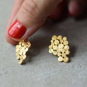 Cluster Stud Earrings, Dot Earrings, Minimalist Studs, Modern Stud Earrings, Minimalist Jewelry, Gold Post Earrings, Unique Stud Earrings