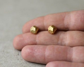 Geometric Stud Earrings, Unique Gold Studs, Modern Stud Earrings, Stud Earrings for Women, Geometric Jewelry, Minimalist Stud Earrings