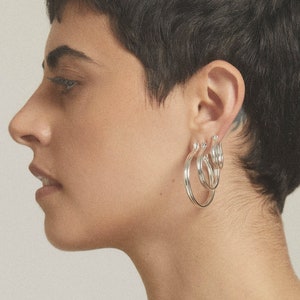 Unique Hoop Earrings, Hoop Earrings for Women, Hand Made Jewelry, Modern Earrings, Hoop Earrings Gold, Earrings Hand Made, Minimalist Hoops