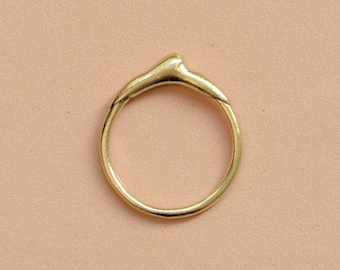 Dainty Minimalist Ring, Gold Boho Ring, Artistic Jewelry, Thin Gold Ring, Delicate Ring, Mercury Ring, Unique Stacking Ring, Drop Ring