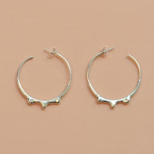 Gold Hoop Earrings Large Hoop Earrings Unique Hoop Earrings - Etsy