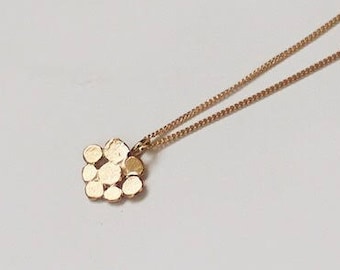 Cluster Necklace, Gold Necklace for Women, Dainty Gold Necklace, Gold Minimalist Jewelry, Unique Pendant Necklace, Minimalist Necklace