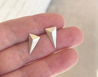 Gold Stud Earrings, Triangle Stud Earrings, Geometric Stud Earrings, Unique Stud Earrings, Geometric Jewelry, Minimalist Stud Earrings