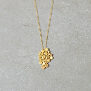 Gold cluster necklace, perfect gift for her, goldfill chain, delicate, bunch, bride, grapes, wedding designer necklace, studio baladi