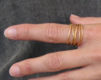 Gold Stapel Ring, Ringe Set, Einzigartige Gold Ringe, Minimalistischer Schmuck, Gold Ringe Frauen, Minimalistische Ringe, Zierliche Gold Ringe, Asymmetrischer Ring