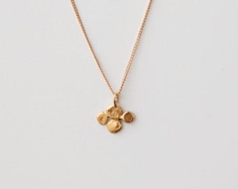 Dainty Gold Necklace, Cluster Necklace, Gold Pendant Necklace, Minimalist Jewelry, Unique Pendant Necklace, Minimalist Pendant, Dot Necklace