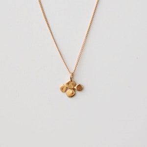 Dainty Gold Necklace, Cluster Necklace, Gold Pendant Necklace, Minimalist Jewelry, Unique Pendant Necklace, Minimalist Pendant, Dot Necklace