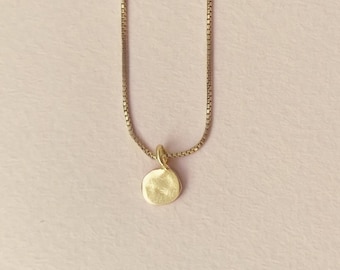 Gold Circle Necklace, Dainty Gold Necklace, Gold Necklace Women, Minimalist Jewelry, Unique Gold Necklace, Minimalist Necklace, Dot Necklace