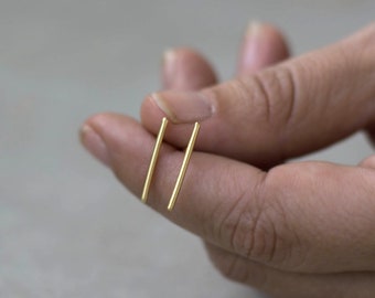 Stud Bar Earrings, Minimalist Studs, Unique Gold Stud Earrings, Minimalist Jewelry, Dainty Bar Earrings, Everyday Studs, Line Stud Earrings