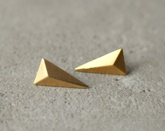 Geometric Studs, Triangle Studs, Tiny Stud Earrings, better call Saul Kimmy Wexler earrings, Geometric Jewelry, Gold Minimalist Earrings