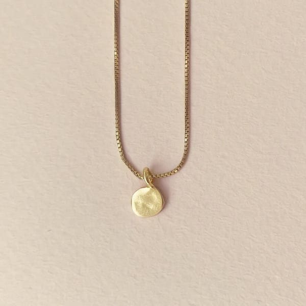 single dot necklace, minimalist and delicate, gold necklace, simple, handmade, studio baladi, gift for her, love, bridal necklace, wedding