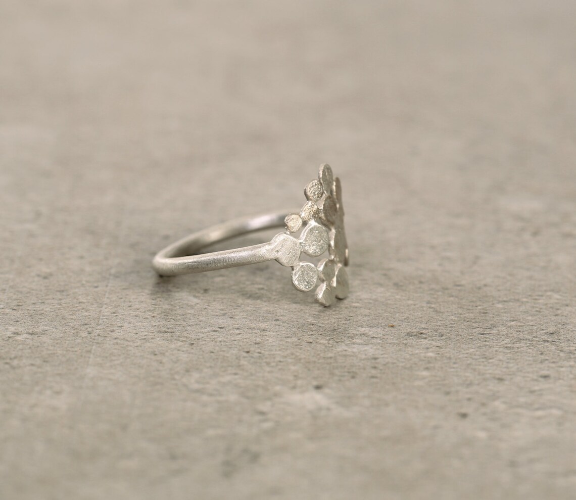 Cluster Ring, Silver Ring for Women, Minimalist Silver Ring, Minimalist ...