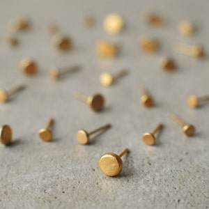 Gold Circle Stud Earrings, Tiny Stud Earrings, Minimalist Jewelry, Dot Stud Earrings, Small Post Earrings, Gold Plated Stud Earrings