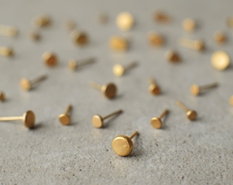 Gold Circle Stud Earrings, Tiny Stud Earrings, Minimalist Jewelry, Dot Stud Earrings, Small Post Earrings, Gold Plated Stud Earrings