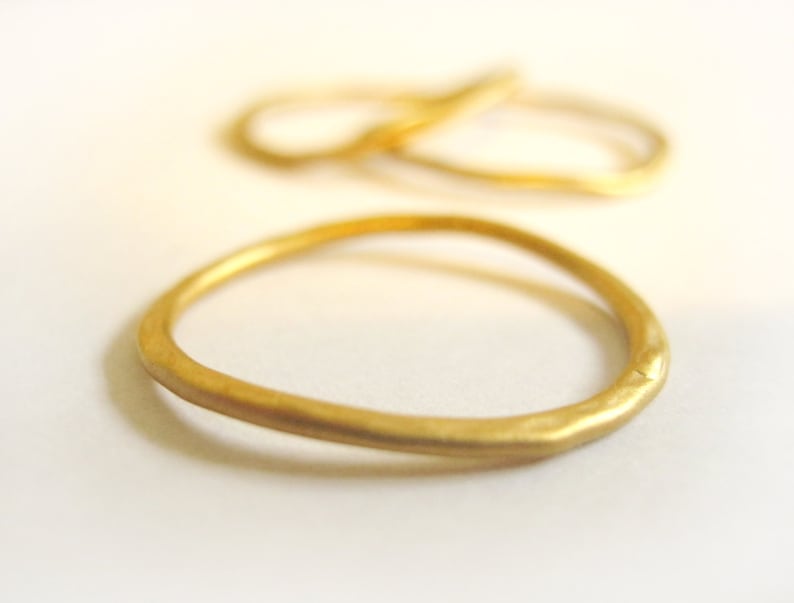 Delicate Bent Ring Stacking Ring Valentines Gift Gold Etsy Israel