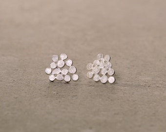 Boucles d'oreilles grappes en argent sterling, petites, cadeau pour la Saint-Valentin, boucles d'oreilles faites main, boucles d'oreilles de mariée, demoiselle d'honneur, cadeau pour femme, baladi