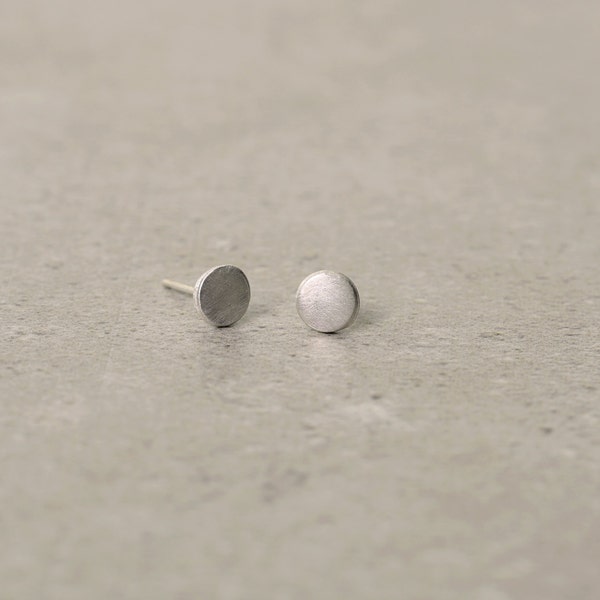 silver dot earrings, sterling studs, minimalist earrings, gift for her, stack earrings, simple, studio baladi, circle studs, round posts