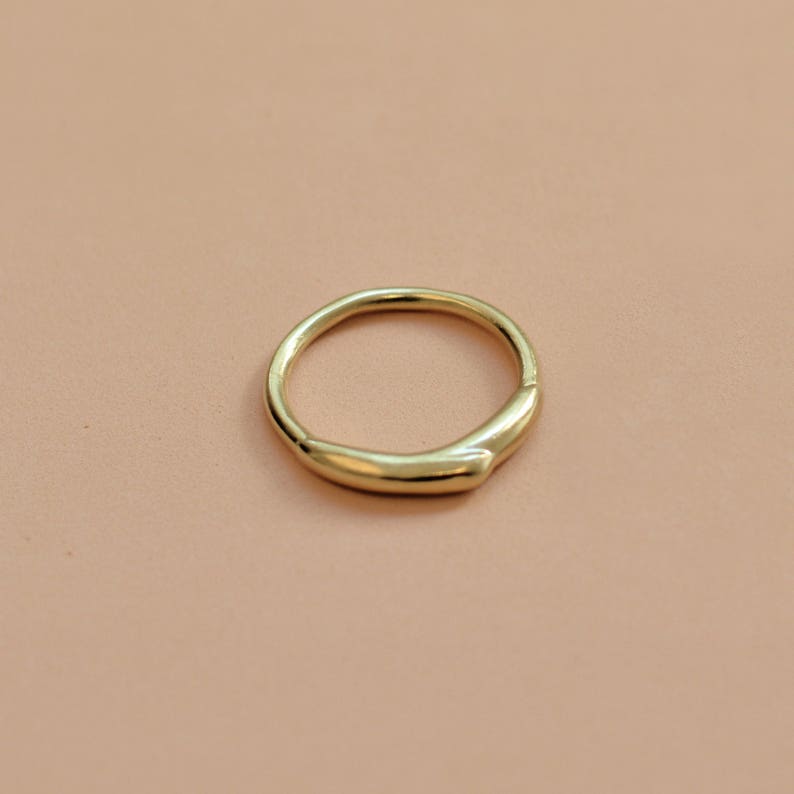 Unique Gold Ring, Gold Ring for Women, Stacking Ring, Minimalist Jewelry, Wedding Ring for Women, Unisex Ring, Minimalist Ring, Liquid Ring image 3