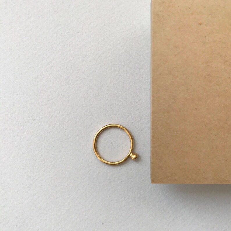 14k Gold Stacking Ring Set, Solid Gold Dot Ring, Dainty Stacking Ring, Unique Gold Jewelry, Unique Gold Stacking Ring, Ball Ring, Artistic 14K gold, 1 nugget