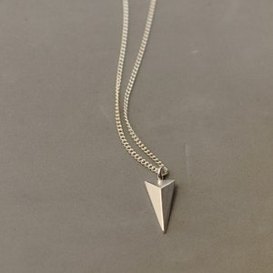 Silver Geometric Necklace, Triangle Necklace, Unique Silver Jewelry, Unique Silver Necklace for Woman, Kim Wexler, Better Call Saul, Modern image 5