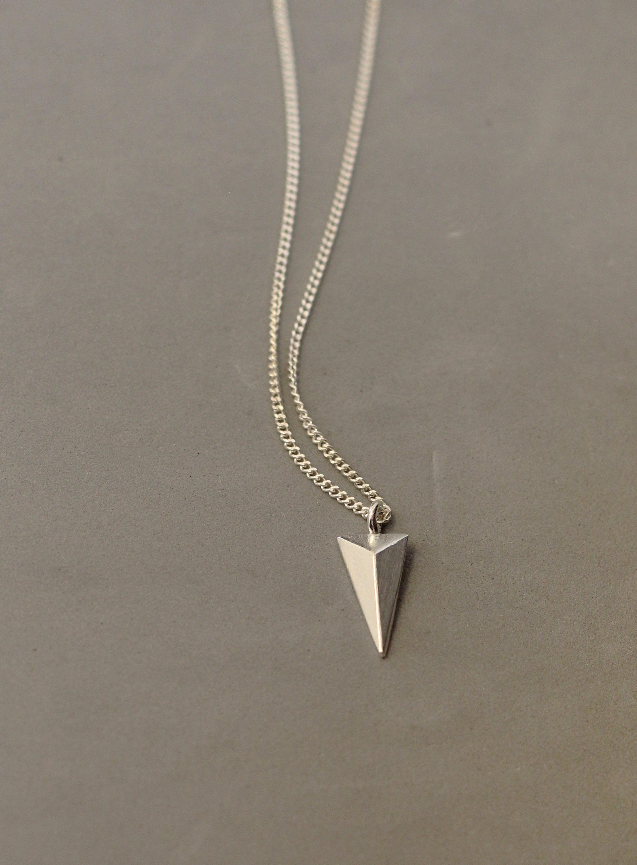 ★SENTIMENTS★ NO.351 [SILVER] GEOMETRY HAVY NECKLACE CUBICOID-SHORTY-SOLID-SILVER-