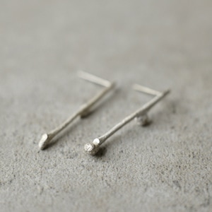 Twig Earrings, Unique Drop Earrings, Branch Earrings, Unique Silver Jewelry, Nature Inspired Jewelry, Nature Stud Earrings, Unusual Earrings