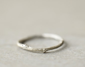 Twig Ring, Nature Inspired Jewelry, Unique Ring Women, Organic Ring, Stackable Silver Ring, Branch Ring, Dainty Silver Ring, Minimalist Ring