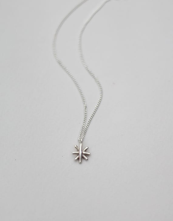 Star Necklace, Unique Silver Necklace for Women, Celestial Jewelry