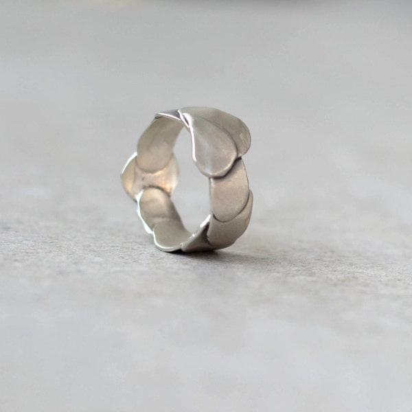 Petal ring, sterling silver ring, gift for woman, designer original ring, hand made, baladi, statement ring, Valentines gift, wedding ring