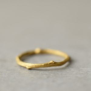 Unique Ring for Women, Organic Ring, Twig Ring, Gold Stacking Ring, Nature Inspired Jewelry, Branch Ring, Dainty Gold Ring, Minimalist Ring image 2