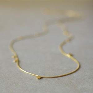 gold dot necklace, long gold necklace, perfect Christmas gift, simple and delicate, minimalist necklace, elegant, one of a kind,baladi buzz image 4