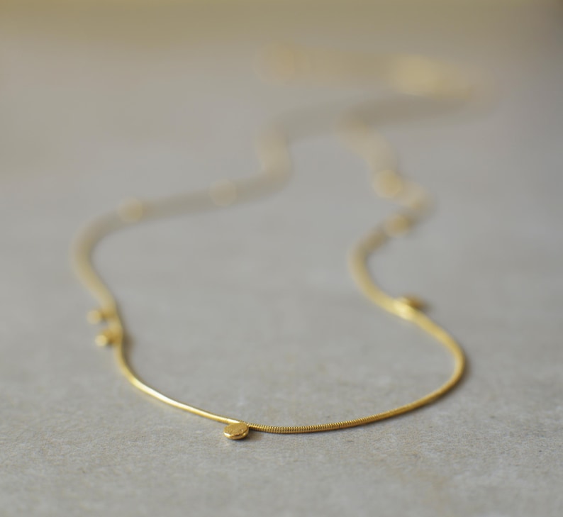 gold dot necklace, long gold necklace, perfect Christmas gift, simple and delicate, minimalist necklace, elegant, one of a kind,baladi buzz image 4