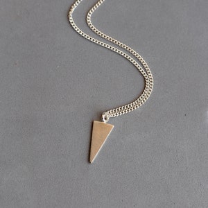 Silver Geometric Necklace, Triangle Necklace, Unique Silver Jewelry, Unique Silver Necklace for Woman, Kim Wexler, Better Call Saul, Modern image 2