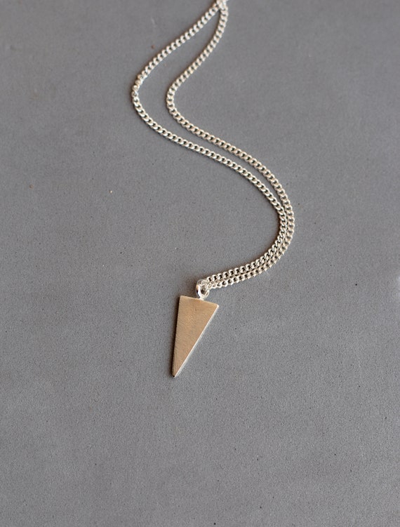 Geometric shop triangle necklace