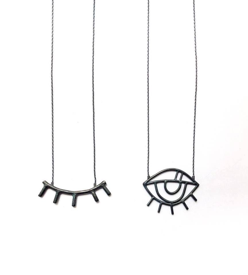 eye necklace long sketch