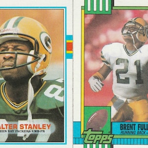 Set Of 3 Green Bay Packers Football Trading Cards, Topps - Free Shipping
