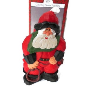 Cowboy Santa Figurine With Lasso - Artmark Christmas Collection