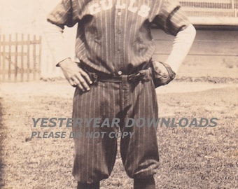 Digital Download Baseball Player Snapshot Circa 1910 Believed To Be On Cordele Georgia Team