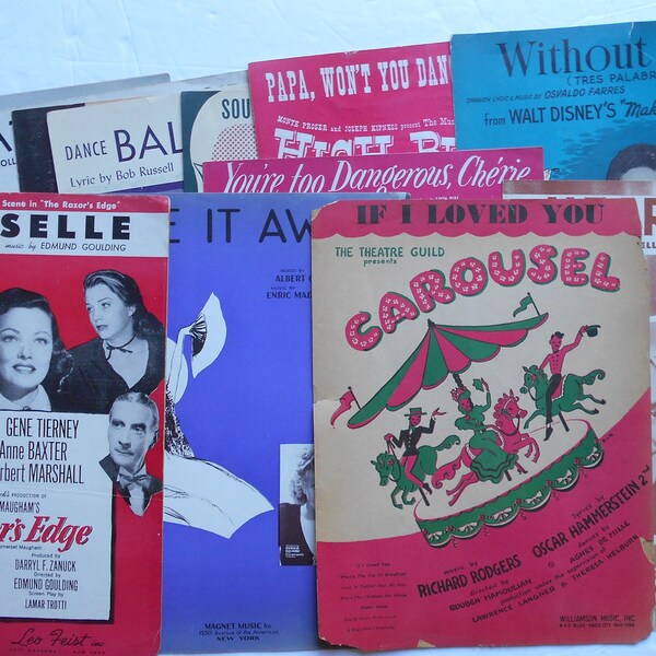 1940s Sheet Music Etsy