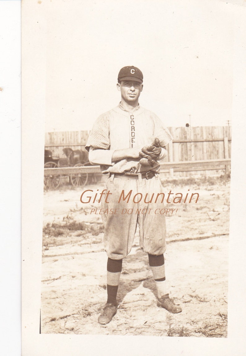 Digital Download Baseball Player Snapshot Circa 1910 Believed To Be On Cordele Georgia Team