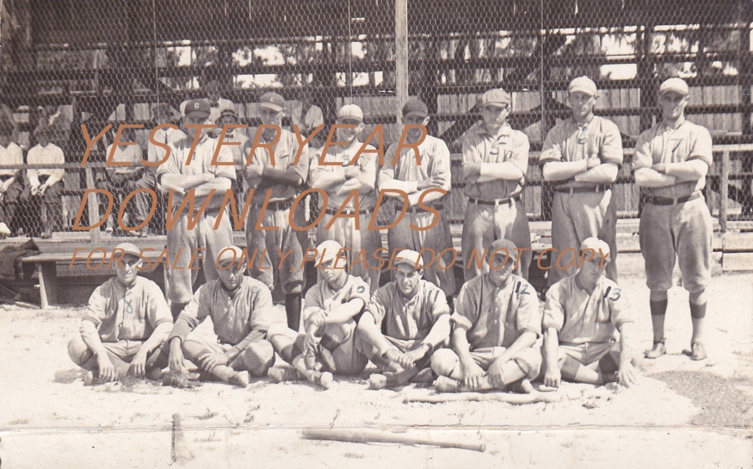 1920's Town Baseball Team With Player Names Globe, AZ Digital Download