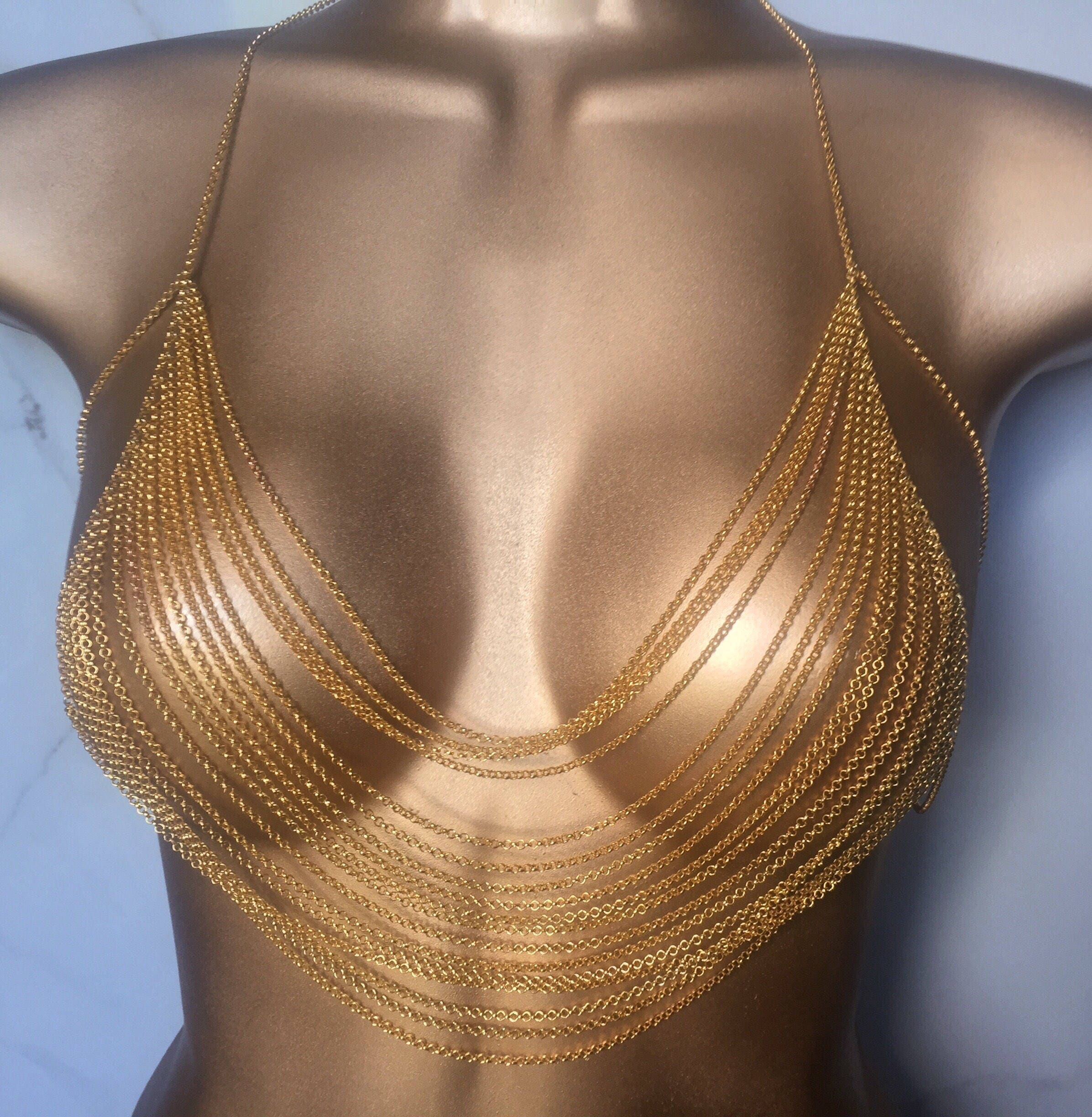 Custom gold chain bra top – Shop Journal Vintage