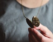 Vienna / Vintage inspired festive locket necklace / keepsake /  brass / winter trends