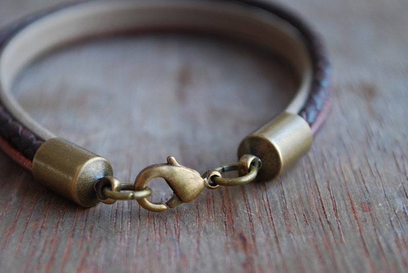 Braided leather bracelet womens leather bracelet casual modern Glazed Grape minimalist gifts for her fall winter trends